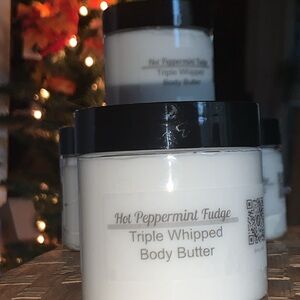 4oz Hot Peppermint Fudge Triple Whipped Body Butter Hand Made  link in bio